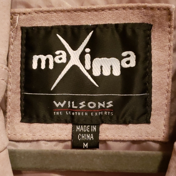 Vintage Maxima Wilson's Tan Leather Coat in Med - Picture 3 of 9